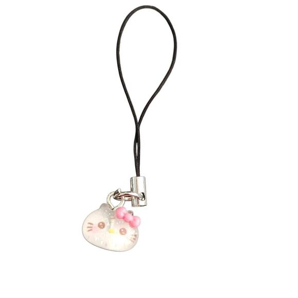 Hello Kitty Mini Clear Acrylic Phone Charm - Picture 1 of 2